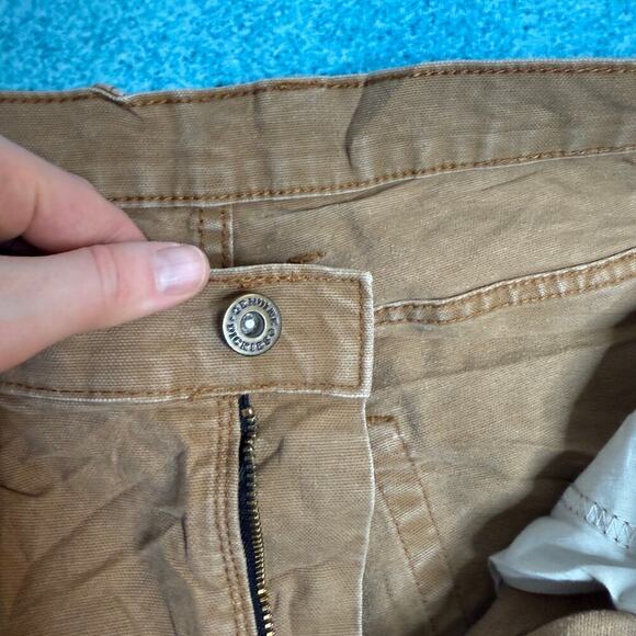 Vintage Dickies Carpenter Jorts Mens 34 Tan Y2K Utility Work Shorts 34x10 - Picture 11 of 16